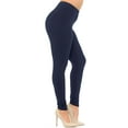 thumbnail image 2 of Buttery Smooth Basic Solid Leggings - Extra Plus Size - 3XL 4XL 5XL - EEVEE Navy XPlus One Size, 2 of 2