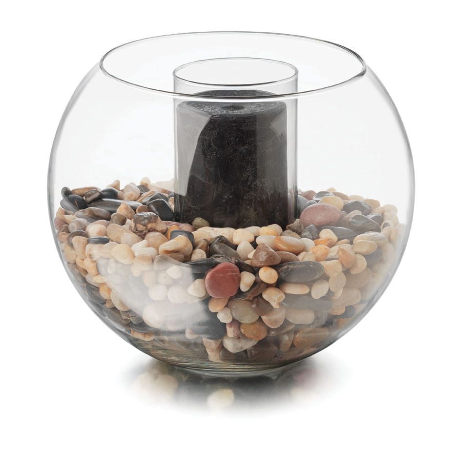 Libbey Glass 3.9" x 4.9" Footed Bubble Ball