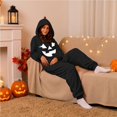 thumbnail image 5 of 2026 Halloween Pumpkin Onesie BWASD Unisex Adult Loose Fit Soft Furry Hooded Onesiet Pajamas Zip Plush Thick Warm Sleepwear for Halloween Party Night and Gift ,XL, 5 of 6