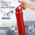 thumbnail image 4 of Insulated Water Bottle 20 OZ Stainless Steel Water Bottle with Straw Metal Water Bottle Double Wall Leakproof Keeps Drinks Hot and Cold (Red), 4 of 7