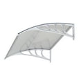 thumbnail image 4 of Tcbosik 30" x 40" Window Awning Modern Design Polycarbonate Cover Awnings for Doors for UV Sunlight Rain Snow Protection Hollow Sheet/White, 4 of 9
