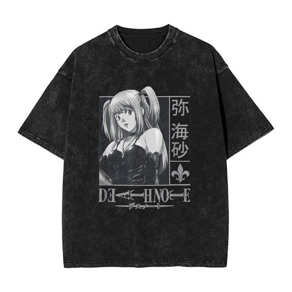 Death Note Men's Cotton Summer T-Shirts Vintage Tee Loose Fit Short Sleeve Casual Tshirts for Men Women XL