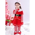 thumbnail image 4 of Yuncity Baby Boy Christmas Outfit Girls Xmas Santa Warm Outwear 5Pc Clothes Set Watermelon Red 3-4 Years, 4 of 5