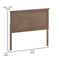 thumbnail image 4 of Flash Furniture Fiona Full Size Herringbone Wooden Adjustable Headboard for Universal Metal Bed Frames - Light Brown, 4 of 9