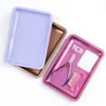 thumbnail image 5 of Stainless Steel Cosmetic Storage Tray Manicure Nail Art Plate Tweezers Clippers Pen Container Square False Nails Dish Tools, 5 of 5