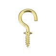 thumbnail image 1 of Ganchos de ojo de tornillo pequeños Uxcell de 1.1" con tornillos autorroscantes de acero al carbono dorado 50 piezas, 1 of 5