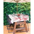 thumbnail image 3 of Outdoor Tablecloth with Umbrella Hole for Patio/Picnic/Party/Camping, Cherry Blossoms Waterproof Table Cloth Rectangle Table Cover Washable, Butterfly Pink Flower Pastoral Spring 52"x 70", 3 of 7