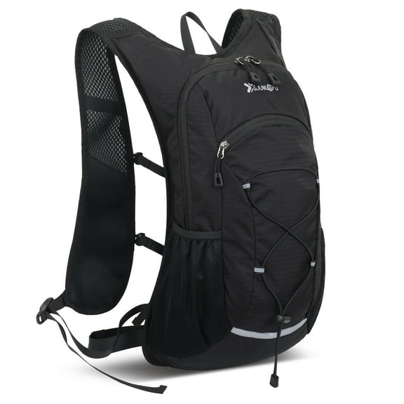 Outdoor Hiking Backpack, Multi-functional Mountaineering Travel Bag, Waterproof Nylon Water Bag, Cycling Bag, Unisex(Black)