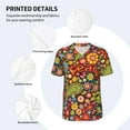 thumbnail image 4 of Balery Hippie Peace Love Baseball Jersey for Men Casual Button Down Shirts Short Sleeve Active Team Sports Uniform-3X-Large, 4 of 9