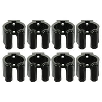 Amosfun 8pcs Fishing Pole Holder Black Plastic Storage for Fishing Rods