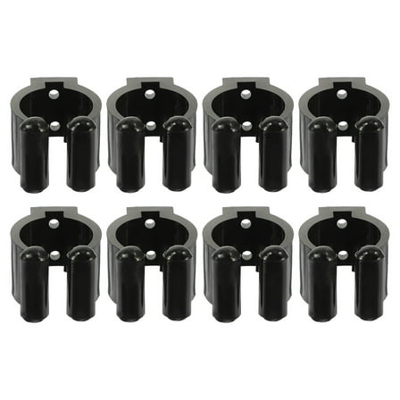 Amosfun 8pcs Fishing Pole Holder Black Plastic Storage for Fishing Rods