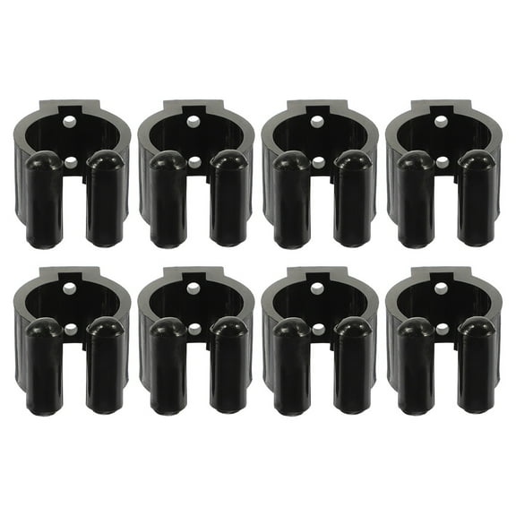 Amosfun 8pcs Fishing Pole Holder Black Plastic Storage for Fishing Rods