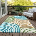 thumbnail image 6 of Addison Rugs Chantille Indoor/Outdoor Transitional Swirls White Washable Rectangle Rug, 8' x 10', 6 of 6