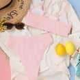 thumbnail image 4 of Hotian Women High Waisted Ribbed Cami Bikini Set Pink L-US12, 4 of 4
