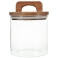 thumbnail image 1 of Glass Food Storage Container with Wooden Lid Canister Kitchen Glass Canister Sugar Container, 1 of 7