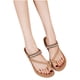 thumbnail image 4 of Sandalias de verano para mujer, sandalias planas sin cordones, zapatos romanos de cristal, sandalias informales con punta abierta Wmkox8yii  nm7958, 4 of 9
