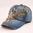 thumbnail image 1 of Baseball Cap Solid Color Windproof Lightweight Fashionable Hip Hop Hat Birthday Gift Baseball Caps hats for men Blue, 1 of 6