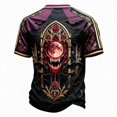 thumbnail image 4 of Hsovts Mens T-Shirts Graphic Fashion Skull Print Tshirt Casual Short Sleeve Tee Tops Hipster Hip Hop T Shirts Cool Shirt Halloween Costume Black Dark Gray 2XL, 4 of 4