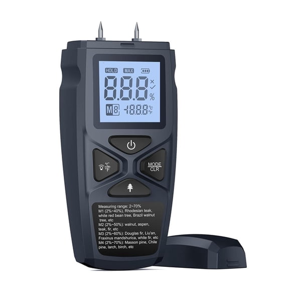 Compact Wood Moisture Meter with Clear Display for Quick & Reliable Result
