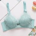thumbnail image 2 of Fashion SMihono Women's Underwire Shaping Bras Comfort Revolution T-Shirt Bra, Front-Close Convenient Everyday Bra Gathering Bras Light Blue 34/75, 2 of 5