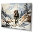thumbnail image 2 of Designart "Trekking In The French Alps" Hiking Canvas Wall Art, 2 of 7
