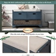 thumbnail image 3 of Fully Assembled TREXM Storage Bench with Removable Basket and 2 Drawers (Navy), 3 of 7