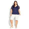 thumbnail image 2 of Avenue Women's Plus Size Elora Burnout Top, 2 of 2