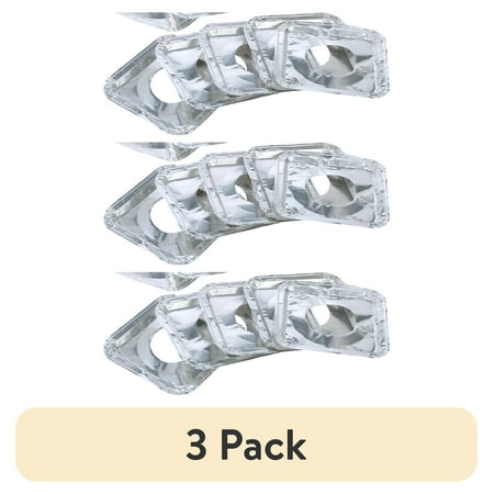 (3 pack) Mainstays 10 Pack Disposable Gas Aluminum Foil Drip Pan Liners
