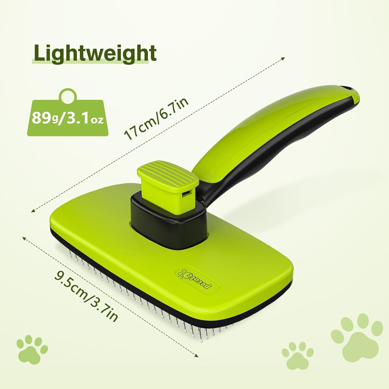 Self-Cleaning Slicker Brush for Dogs, Cats, Lightweight Dog Brush for Shedding Massaging Grooming, Cat Brush Gently Removes Loose Fur Undercoat for Small Dogs Cats Rabbits of All Hair Types