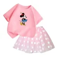 thumbnail image 2 of Conjunto de 2 piezas de camiseta de algodón para niños de Mickey de Disney, falda tutú de princesa de ballet esponjosa, falda de encaje para fiesta de cumpleaños de niña, 2 of 5