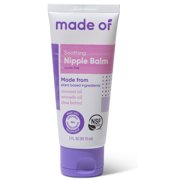(1-Pack) MADE OF Soothing Organic Nipple Balm for Breastfeeding - 95% Organic - 100% Natural - NSF Organic Certified - Gluten Free - 2 oz (Fragrance Free)