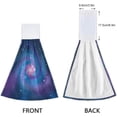 thumbnail image 4 of SKYSONIC 2 PCS 12"x17" Hand Towels for Kitchen Blue Galaxy Bathroom Hand Towels Kitchen Towels with Hanging Loop, Hanging Tie Towels, 4 of 6