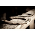 thumbnail image 2 of The Yellowstone Collection 24x17 Gold Ornate Wood Framed with Double Matting Museum Art Print Titled - Horseshoes Sepia, 2 of 4