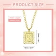 thumbnail image 2 of Collar de letra inicial de 20" Uxcell para hombres y mujeres, letra mayúscula K, dorado, 2 of 6