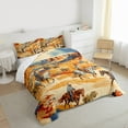 thumbnail image 3 of Castle Fairy Western Cowboy Full Size Comforter Sets 3-Piece for Girls,Vintage Aesthetic Bedding Comforter Set,Exotic Style Lightweight Bedding Sets,Super Cozy Room Decor,Reversible, 3 of 8