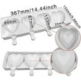 thumbnail image 3 of Heart Shaped Popsicle Silicone Ice Cube Mold Easy To Use, 3 of 7