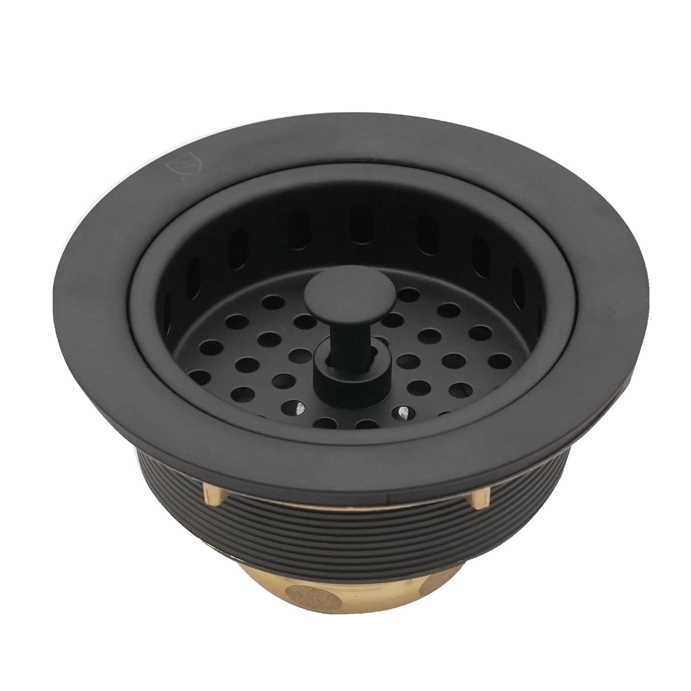 Westbrass Post Style Strainer with Waste Disposal Flange and Stopper, Oil Rubbed Bronze