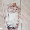 thumbnail image 4 of Camisa de gasa de las mujeres jinwen Top floral mariposa impresa botones de manga larga 3XL, 4 of 8