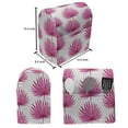 thumbnail image 5 of Pink and White Lounger Chair Bag, Botanical Hawaii Jungle Pattern with Palm Leaves Exotic Rainforest, High Capacity Storage with Handle Container, Lounger Size, Magenta and White, by Ambesonne, 5 of 5