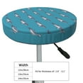 thumbnail image 4 of Lsque Cartoon Whale Round Bar chair cushion covers Velvet Fabric Premium Comfort Protects from Scratches and Stains for 14-17 Inch Chair- 12 inch, 4 of 7