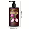 thumbnail image 3 of Onion Biotin Rosemary Shampoo, Onion & Rosemary Shampoo, Rosemary Oil Natural Repair for Women Boost Shine & Scalp Health, Hair Care Moisturize Clean 3 In 1 for All Hair Type, 5.07 Fl Oz, 3 of 8