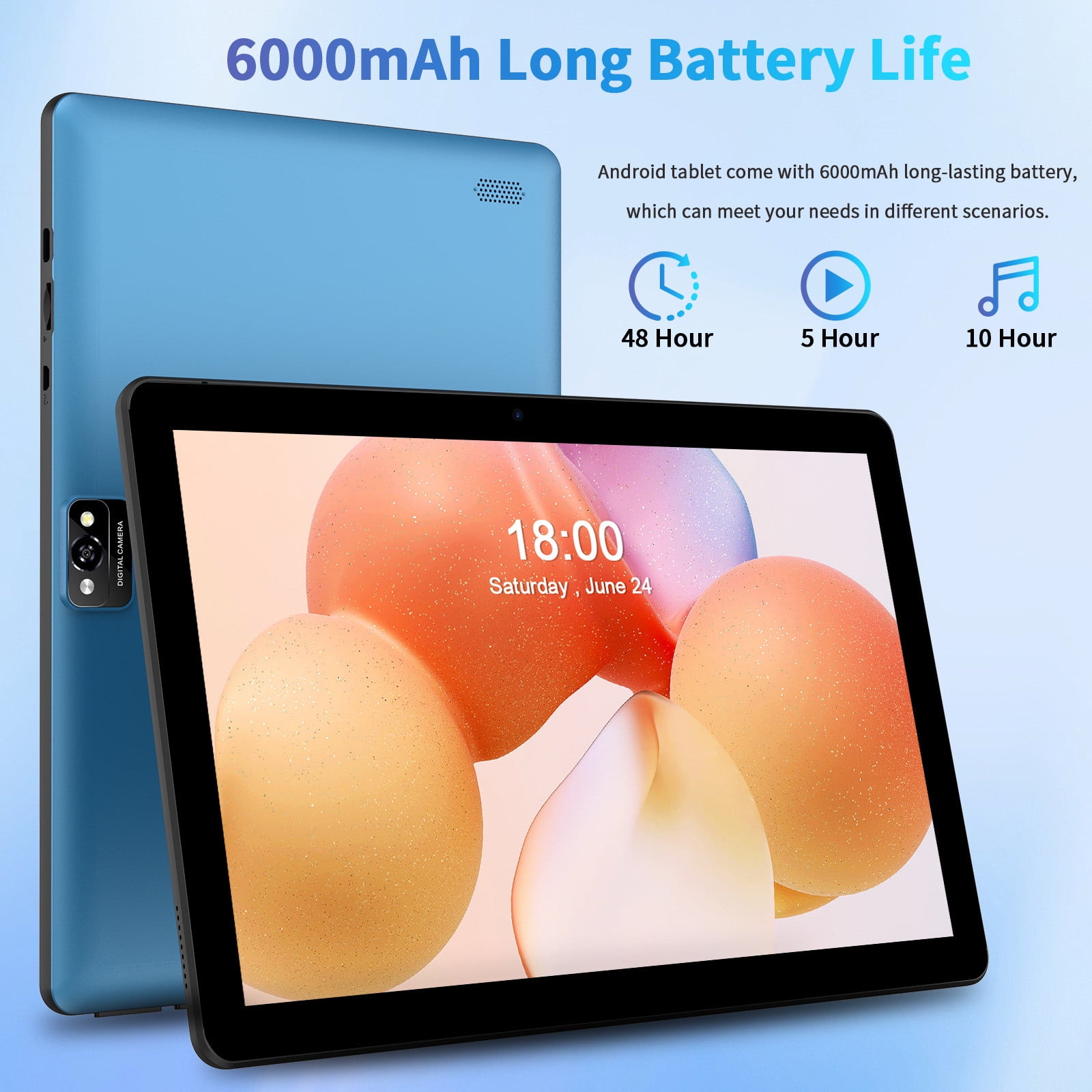 10.1-Inch Android 13 Tablet Set with 7GB+64GB, 1TB Expandable, IPS HD Display, WiFi 6, Bluetooth 5.2, Dual Camera, 6000mAh Battery – Includes Wireless Keyboard, Mouse & Screen Pen