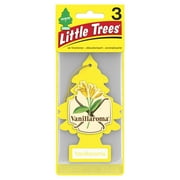 Little Trees Auto Air Freshener, Hanging Card, Vanillaroma Fragrance 3-Pack