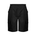 thumbnail image 2 of MSJUHEG Mens Shorts Men'S Shorts Shorts With Multiple Pockets For Comfort Lightweight Twill Cotton Elastic Waist Work Shorts Shorts Men Black L, 2 of 4