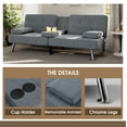 Homall Sleeper Futon Sofa Bed for Small Spaces, Upholstered Linen