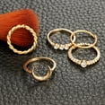 thumbnail image 5 of 5pcs Crystal Knuckle Finger-ring Set Bohemian Moon Midi Ring for Women Brief Jewelry Gift, 5 of 7
