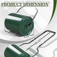 thumbnail image 3 of 16in Heavy Duty Steel Lawn Roller, Extra Large Fillable Water/Sand Garden Yard Roller, Non-Slip U-Shaped Handle for Soil Compaction, Grass Seed Leveling, Lawn Care & Landscaping, Green & Black, 3 of 9