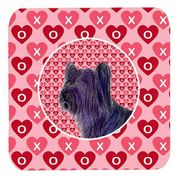 Skye Terrier Foam Coasters - Set 4, 3.5 x 3.5 In.