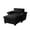 Black, variant on Modern Chaise Lounge Chair with Storage Ottoman, Chenille Upholstered Sofa Armchair for Living Room Bedroom Apartment