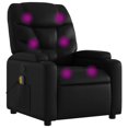 thumbnail image 1 of vidaXL Massage Recliner Chair Black Faux Leather, 1 of 5